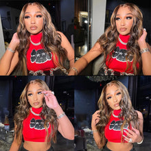 Load image into Gallery viewer, Crowned Roots 13x4 Ombre Highlight Lace Front Wig Body Wave Honey Blonde Human Hair
