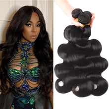 Load image into Gallery viewer, Crowned Roots 12A Body Wave 3 Bundles 100% Human Hair Natural Color