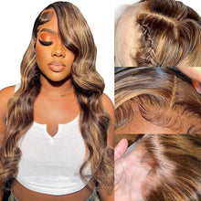 Load image into Gallery viewer, Crowned Roots 13x4 HD Lace Ombre P4/27 Body Wave Glueless Human Hair Wig