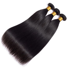 Load image into Gallery viewer, Crowned Roots 10A Brazilian Straight 3 Bundles 100% Unprocessed Virgin Hair