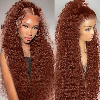 Reddish Brown Jerry Curly Wig