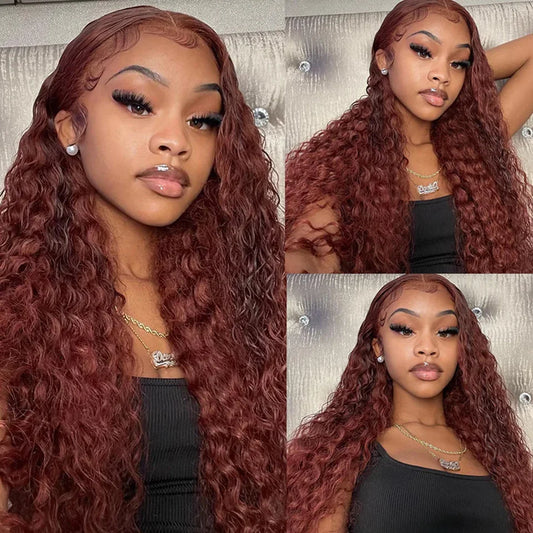 Reddish Brown Jerry Curly Wig