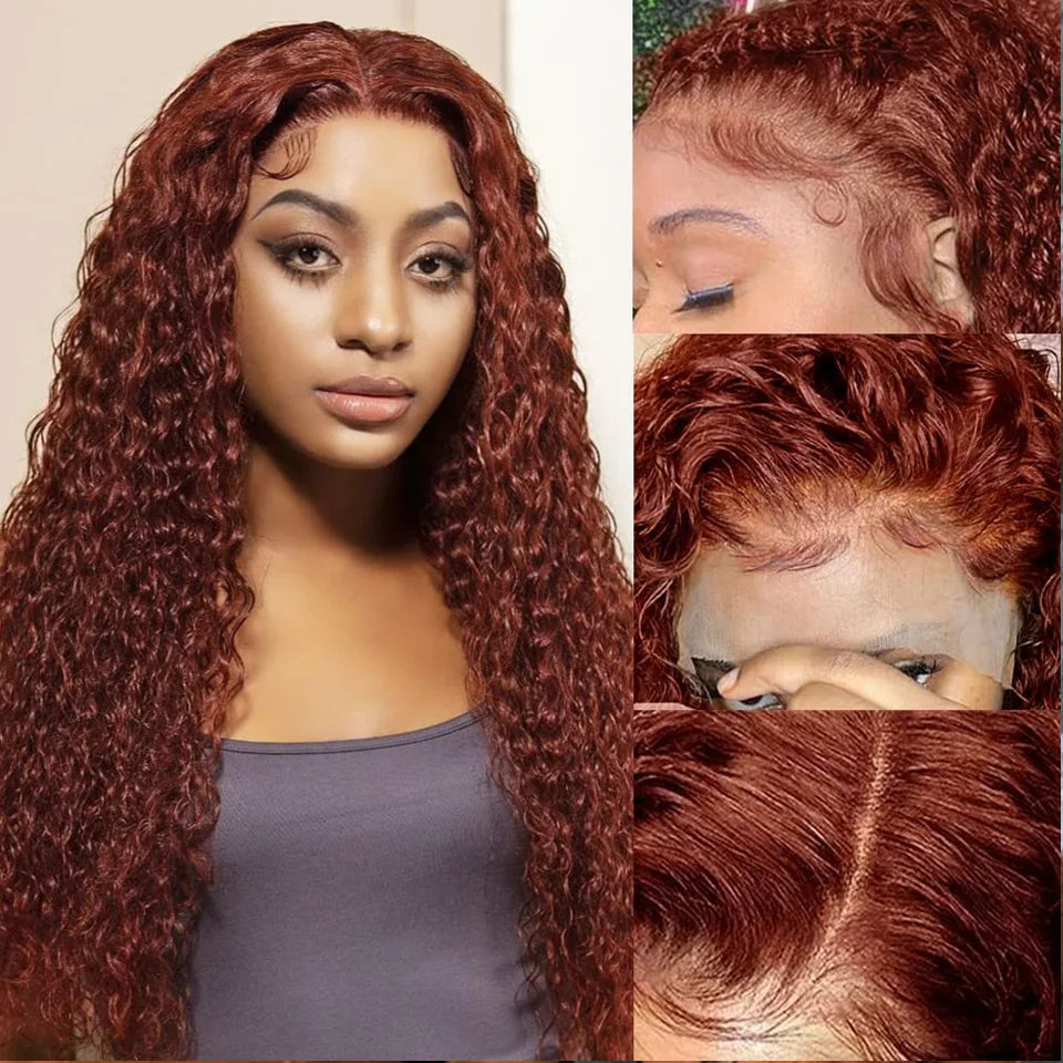 Reddish Brown Jerry Curly Wig