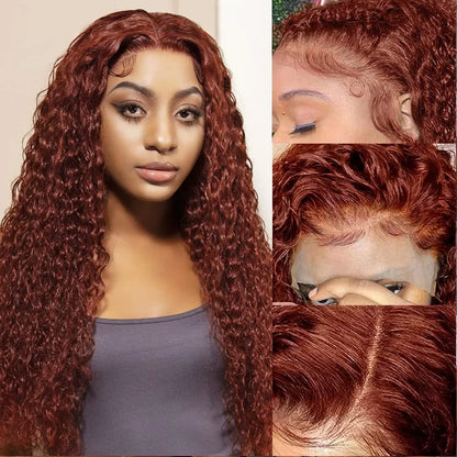 Reddish Brown Jerry Curly Wig
