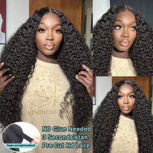 Load image into Gallery viewer, Crowned Roots 5x5 Pre Cut Wear And Go Glueless Human Hair Wig Curly Deep Wave
