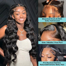 Load image into Gallery viewer, Crowned Roots 13x4 &amp; 13x6 HD Transparent Lace Front Human Hair Body Wave
