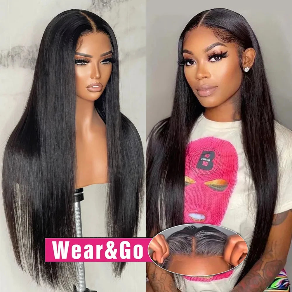 Crowned Roots 6x4 Glueless Pre plucked Human Hair Bone Straight