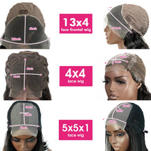 Load image into Gallery viewer, Crowned Roots Bone Straight Preplucked Human Hair Transparent Lace Frontal Wig

