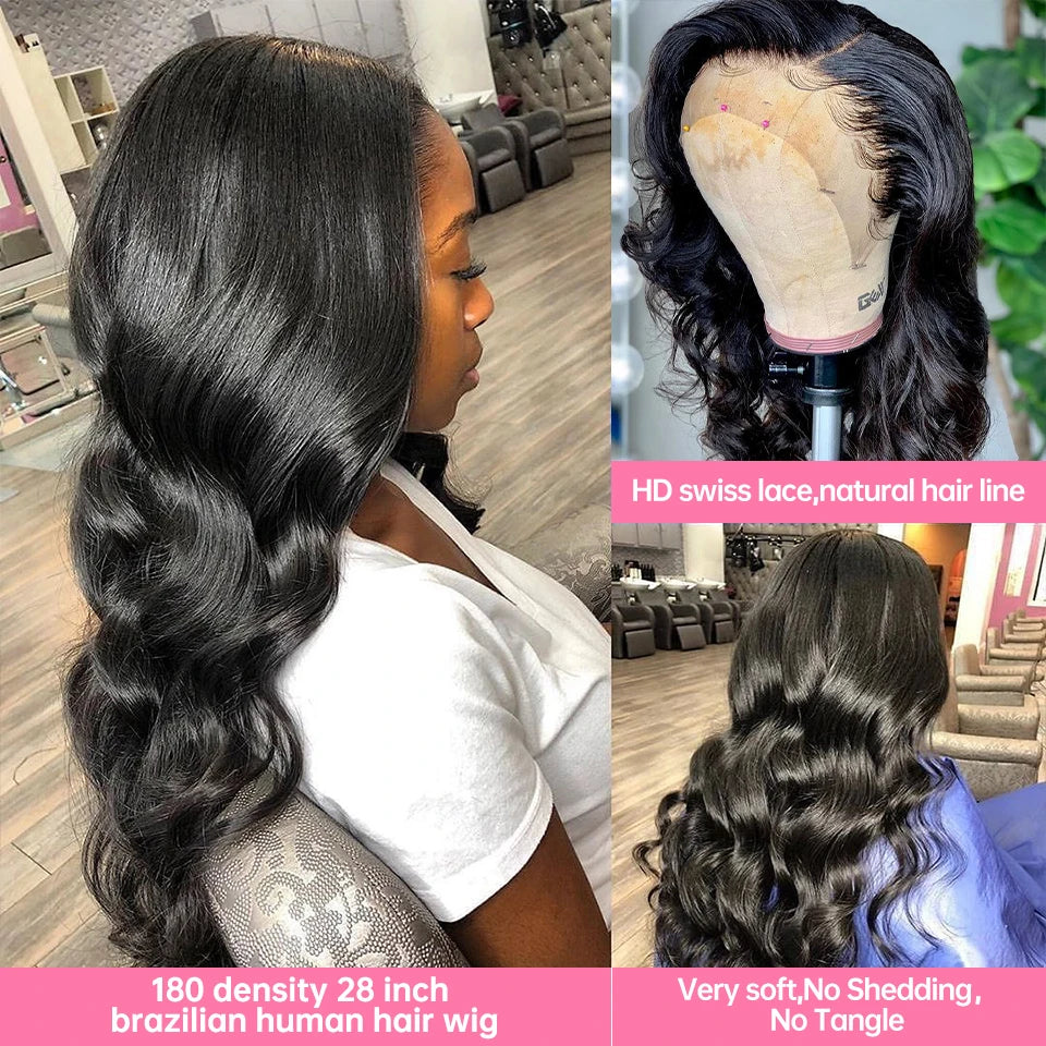 Crowned Roots Glueless Lace Body Wave Wig With Pre Plucked Hairline