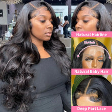 Load image into Gallery viewer, Crowned Roots Glueless Lace Body Wave Wig With Pre Plucked Hairline
