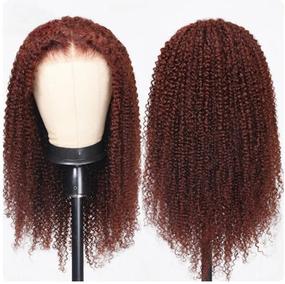 Reddish Brown Kinky Curly Wig