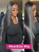 Load image into Gallery viewer, Crowned Roots Bone Straight 5x5 HD Lace Closure Wig Glueless Wear And Go Human Hair
