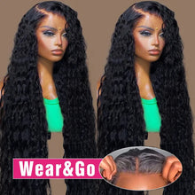 Load image into Gallery viewer, Crowned Roots PrePlucked Glueless Ready To Wear Curly 13x6 HD Lace Human Hair Wig
