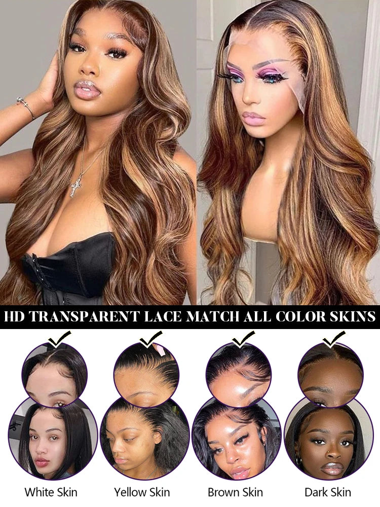 P4/27 Ombre Honey Blond Lace Wig
