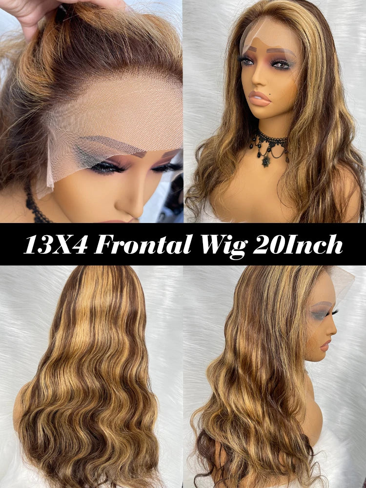 P4/27 Ombre Honey Blond Lace Wig