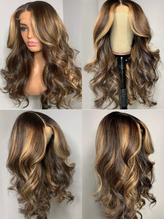 P4/27 Ombre Honey Blond Lace Wig