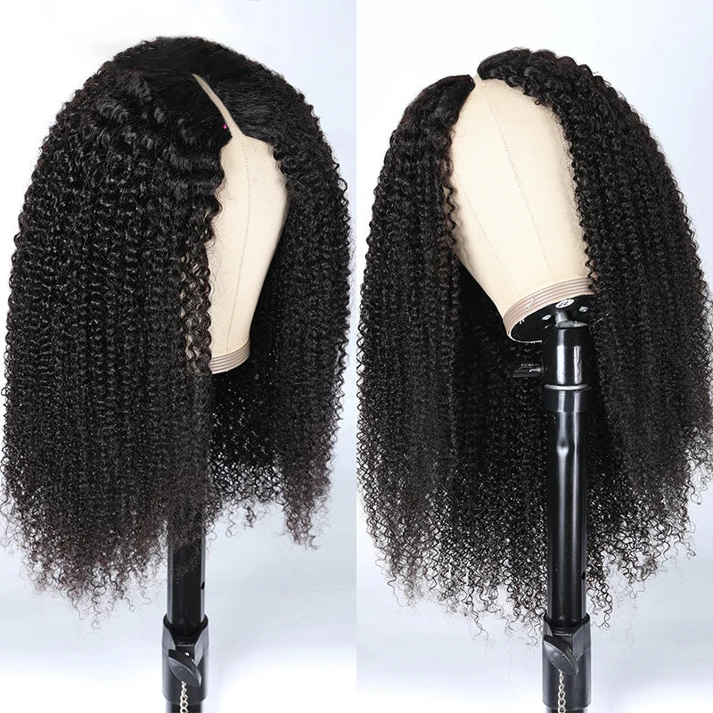 V Part Wig Kinky Curly Wig