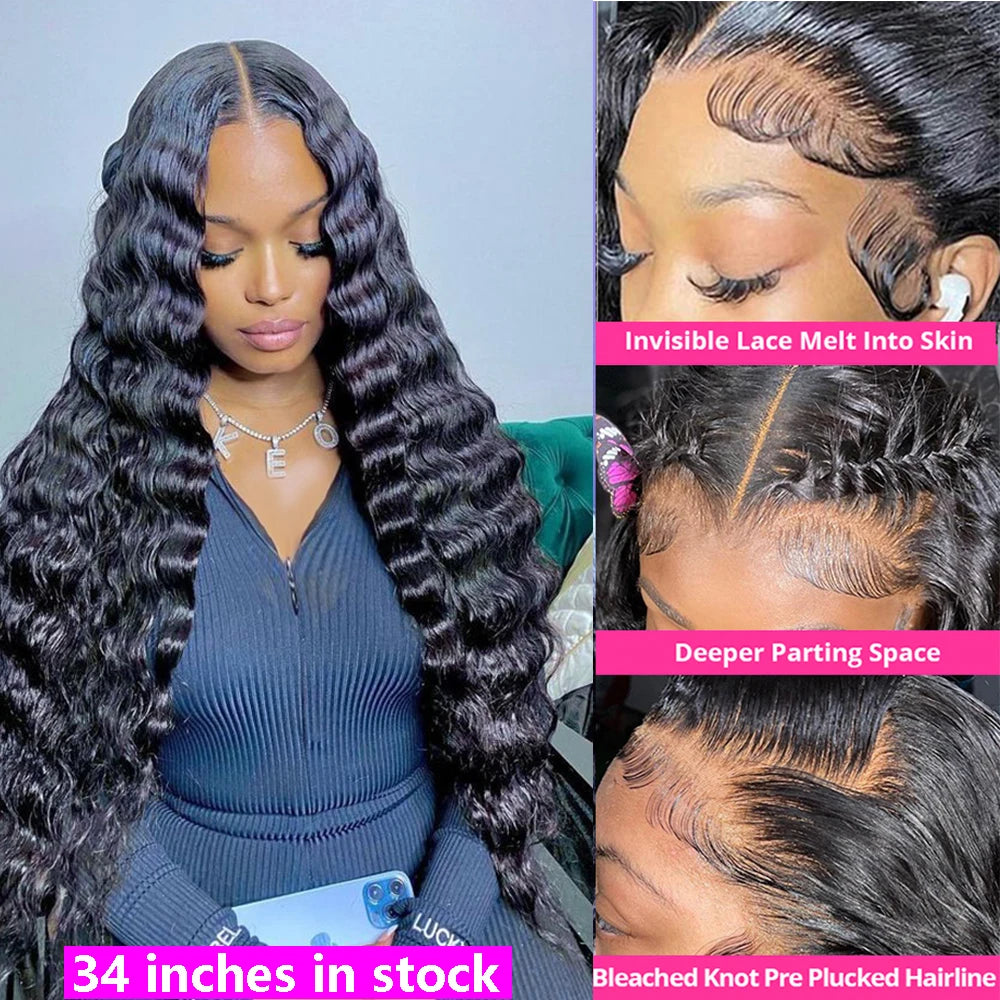 Loose Deep Wave HD Transparent Lace Wig