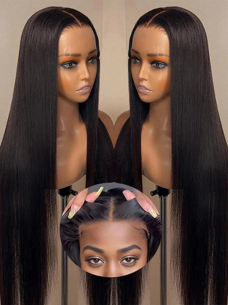 Crowned Roots 220% Density Bone Straight 13x4 HD Lace Front Wig Glueless Human Hair