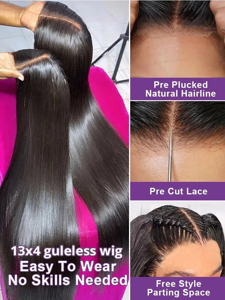 Bone Straight Glueless Wig