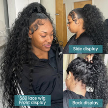 Load image into Gallery viewer, Crowned Roots 13x6 250 Density Transparent HD Deep Water Wave Lace Front Human Hair Wig
