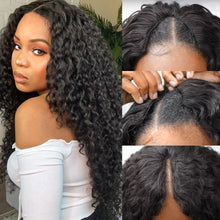 Load image into Gallery viewer, Crowned Roots Deep Curly U Part Virgin Human Hair Real Scalp Beginner Friendly Wig
