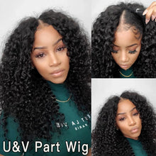 Load image into Gallery viewer, Crowned Roots Deep Curly U Part Virgin Human Hair Real Scalp Beginner Friendly Wig
