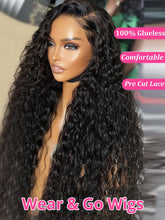 Load image into Gallery viewer, Crowned Roots 7x5 Pre-Cut Lace Wig Wear &amp; Go Jerry Curly Human Hair Wig Beginner Friendly
