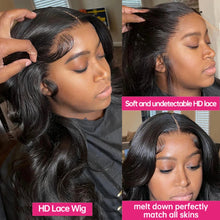 Load image into Gallery viewer, Crowned Roots Preplucked Brazilian Body Wave , Invisible 13x4 13x6 HD Lace Wig
