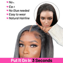 Load image into Gallery viewer, Crowned Roots Wear and Go Glueless Bone Straight Bob Wig, Human hair
