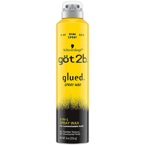 Got2b Glued Spray Wax with 2-In-1 Dual Nozzle, 8 Oz