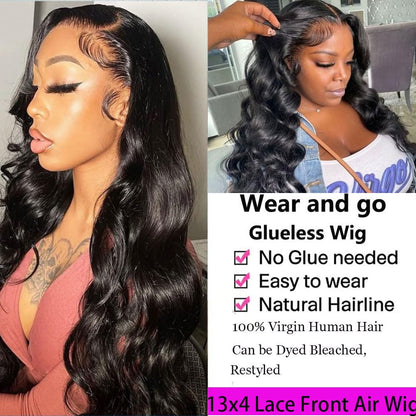 Crowned Roots 13x4 HD Wear and Go Glueless Wig Human Hair Body Wave 180%