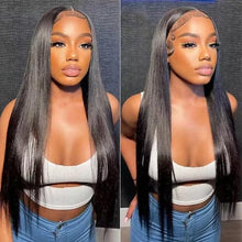 Load image into Gallery viewer, Crowned Roots Instant Glamour: 24 Inch Glueless Human Hair Lace Front Wig - Pre Cut, Pre Plucked, and Ready to Wear in Just 3 Seconds!
