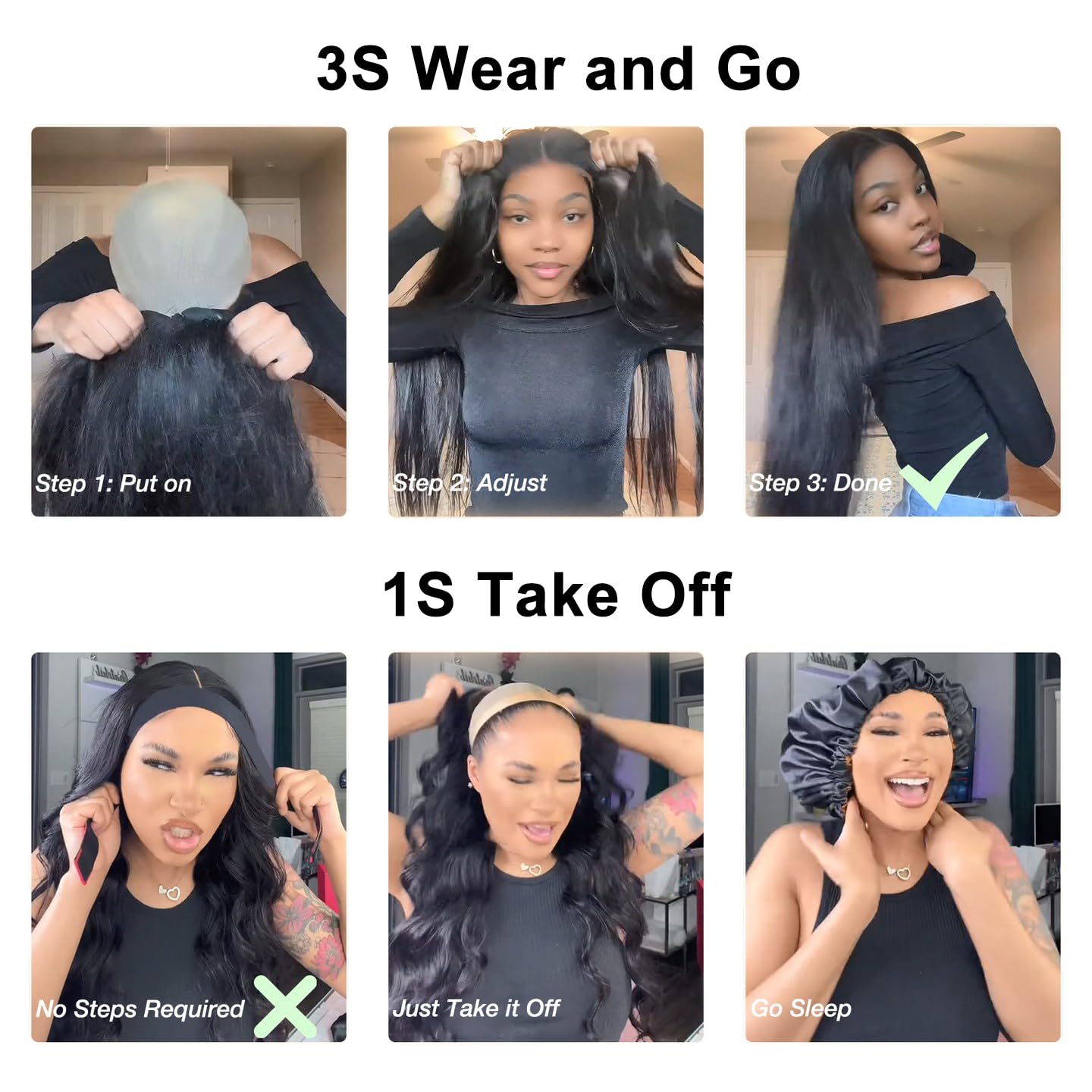 Crowned Roots Instant Glamour: 24 Inch Glueless Human Hair Lace Front Wig - Pre Cut, Pre Plucked, and Ready to Wear in Just 3 Seconds!