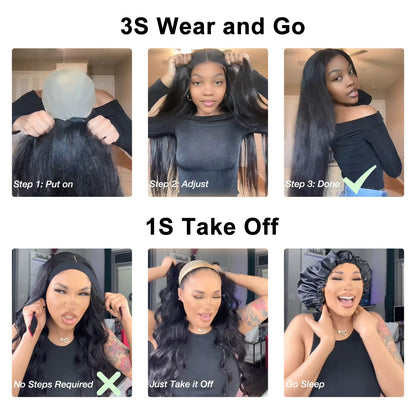Crowned Roots Instant Glamour: 24 Inch Glueless Human Hair Lace Front Wig - Pre Cut, Pre Plucked, and Ready to Wear in Just 3 Seconds!