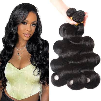 Crowned Roots 12A Body Wave 3 Bundles 100% Human Hair Natural Color