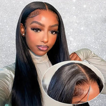 Load image into Gallery viewer, Crowned Roots Instant Glamour: 24 Inch Glueless Human Hair Lace Front Wig - Pre Cut, Pre Plucked, and Ready to Wear in Just 3 Seconds!
