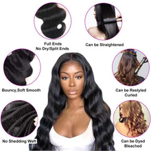 Load image into Gallery viewer, Crowned Roots 12A Body Wave 3 Bundles 100% Human Hair Natural Color
