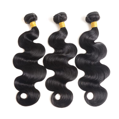 Crowned Roots 12A Body Wave 3 Bundles 100% Human Hair Natural Color