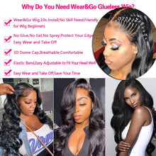 Load image into Gallery viewer, Crowned Roots 13x4 HD Wear and Go Glueless Wig Human Hair Body Wave 180%
