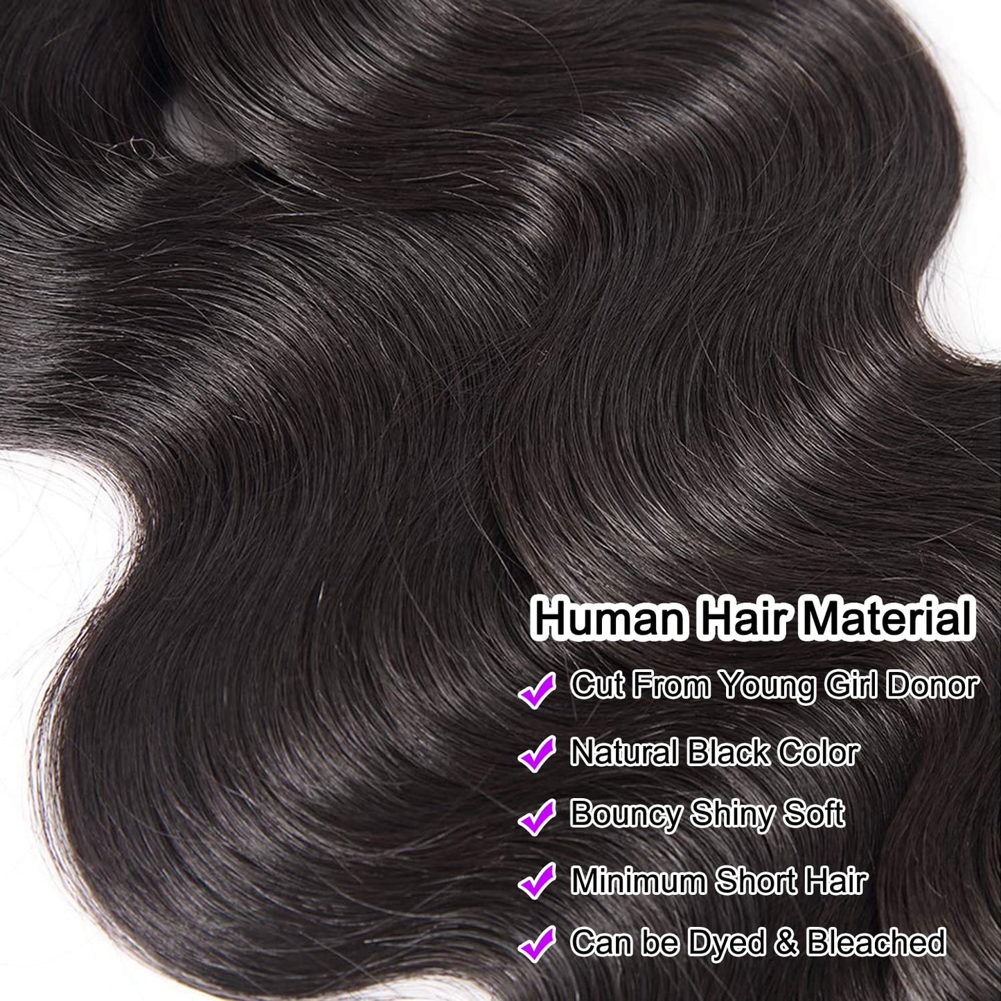 Crowned Roots 12A Body Wave 3 Bundles 100% Human Hair Natural Color