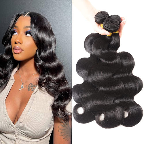 Crowned Roots 12A Body Wave 3 Bundles 100% Human Hair Natural Color