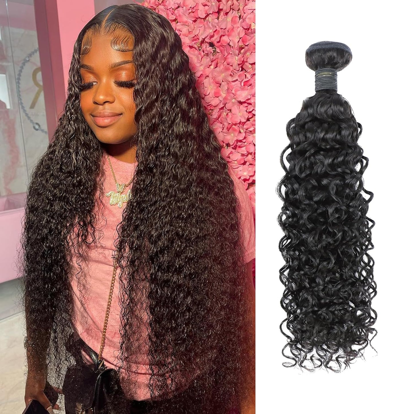 Crowned Roots 12A Curly Wet and Wavy 3 Human Hair Bundles