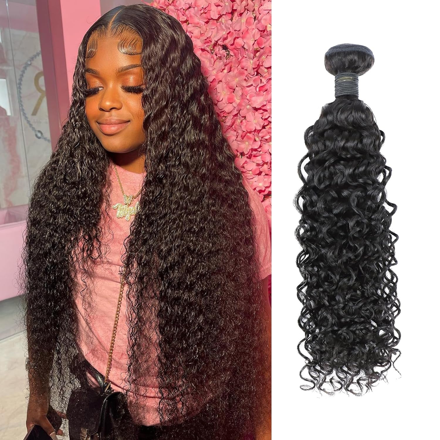 Crowned Roots 12A Curly Wet and Wavy 3 Human Hair Bundles