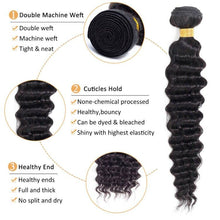 Load image into Gallery viewer, Crowned Roots 3 Bundles Loose Deep Wave 100% Unprocessed Virgin Brazilian Remy  
